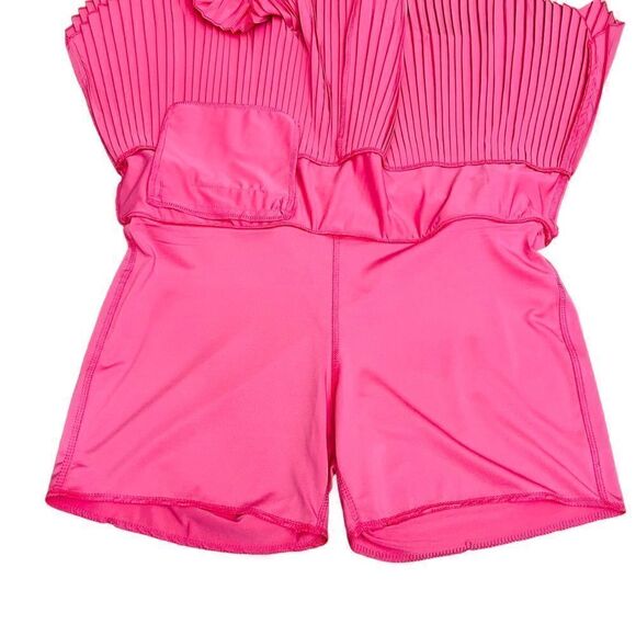 GG Blue Activewear Pink Pleated Pockets Elastic Waistband Skirt Skort Sz L - Picture 9 of 13